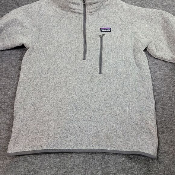 Patagonia Better Sweater Size S Mens Heather Gray 1/2 Zip with Fleece Jacket - Picture 3 of 8
